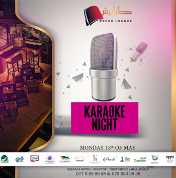 Karaoke night at Tarabesh tent